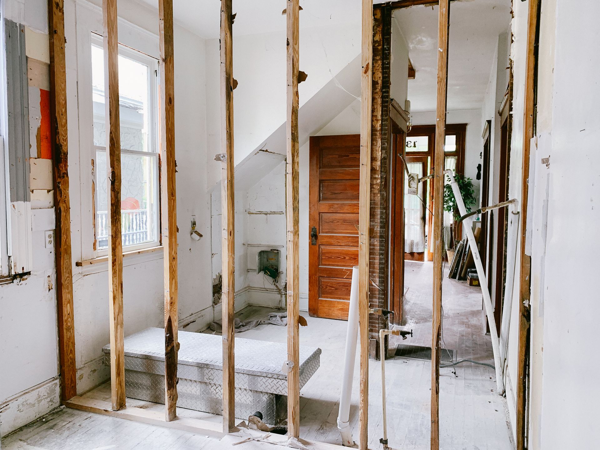 Home interior renovation in progress