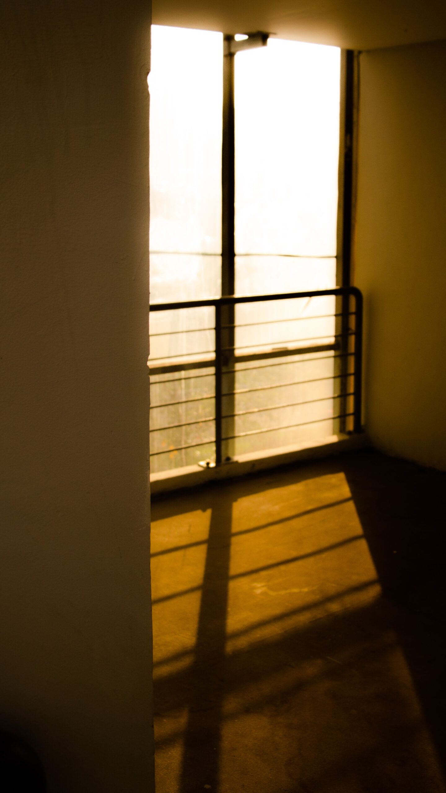Sunlight streaming through a glass window